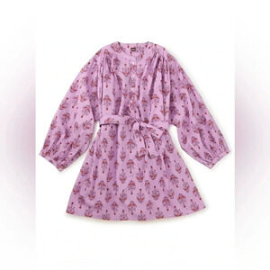 Tea Collection Size XL Purple Adult Tunic Dress in Kalavathi Blockprint NEW!